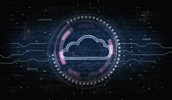 Cloud Computing Und Online Speicher Und Internetserver Symbolisieren Digitales Konzept — Stockfoto