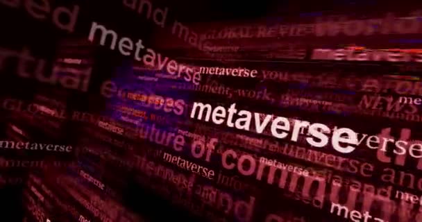 Novinka Mezinárodních Médiích Metaversem Kyberprostorovou Simulací Životem Virtuální Realitě Abstraktní — Stock video