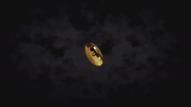 Tether Usdt Stablecoin Cryptocurrency Rotující Ruční Mince Hodit Zpomalený Pohyb — Stock video