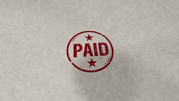 자금을 지원하는 우표는 유연하고 매끄럽지 애니메이션이다 스탬프 렌더링 — 비디오