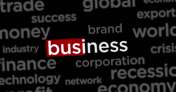 News Titles International Web Media Business Trade Corporate Commerce Economy — Stock Video