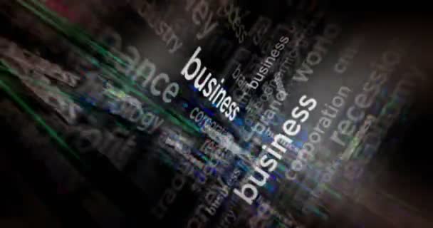 Ticaret Şirket Ticaret Ekonomi Alanlarında Manşet Haber Başlıkları Soyut Konsept — Stok video