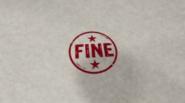 İnce bir pul döngüsü ve kusursuz bir animasyon. El damgası darbesi. İyi, sağ ya da ceza 3 boyutlu döngü kavramı.