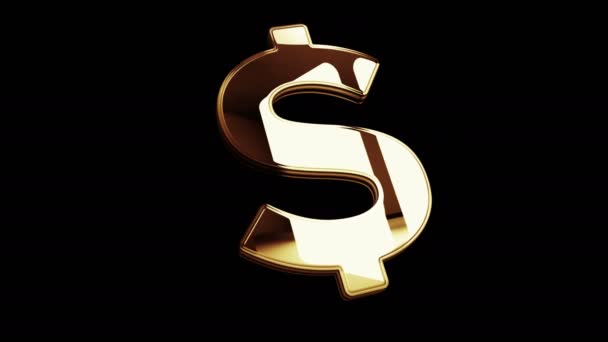 Dolar Stabilny Moneta Waluty Biznesu Cyfrowe Pieniądze Złoty Metal Połysk — Wideo stockowe