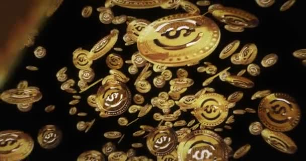 Usdc Usd Coin Stablecoin Cryptocurrency 사이를 비행하는 고립된 회전하는 동전은 — 비디오