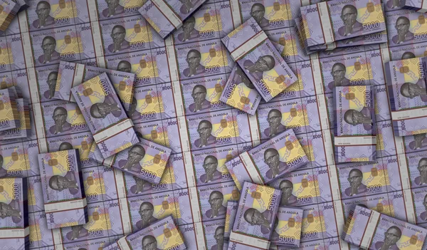 Angolan Kwanza Money Pack Illustrazione Pacchi Banconote Aoa Concetto Finanza — Foto Stock