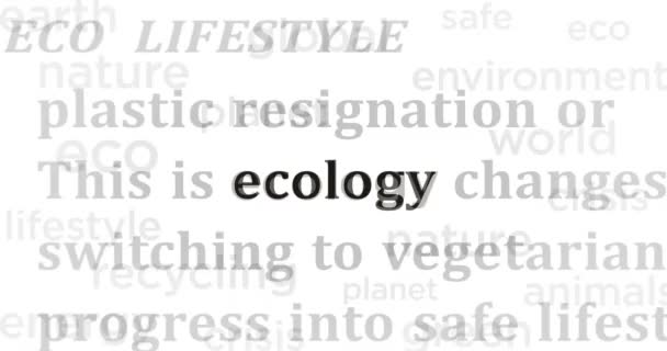 Headline News International Media Ecology Environment Climate Crisis Abstract Concept — 图库视频影像