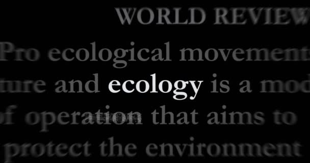 Headline News International Media Ecology Environment Climate Crisis Abstract Concept — Stok video