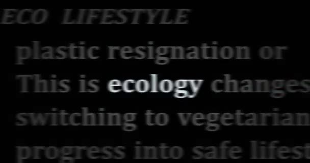 Headline News International Media Ecology Environment Climate Crisis Abstract Concept — Video