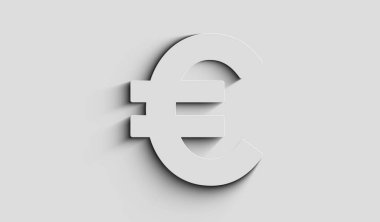 Euro stablecoin currency business and digital money symbol with natural shadow. Cyber technology icon abstract concept 3d illustration light and shade object.