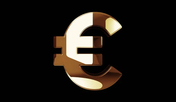 Euro Stablecoin Currency Business Digital Money Golden Metal Shine Symbol — 스톡 사진