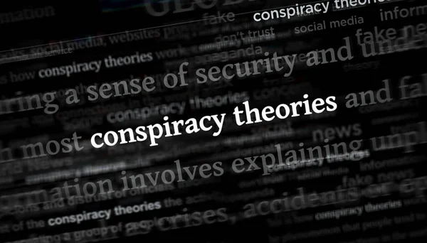 Headline News International Media Conspiracy Theories Hoax Theory Fake News — Fotografia de Stock