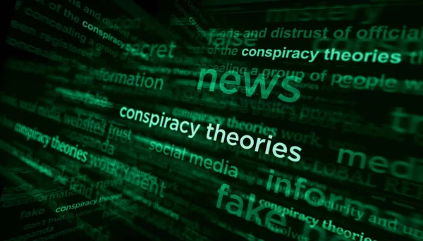 Hlavní Zprávy Mezinárodních Médiích Konspiračními Teoriemi Teorií Podvodu Falešnými Zprávami — Stock fotografie