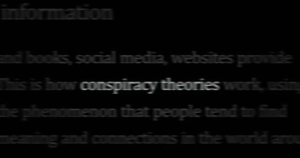 Headline News International Media Conspiracy Theories Hoax Theory Fake News — Vídeo de Stock