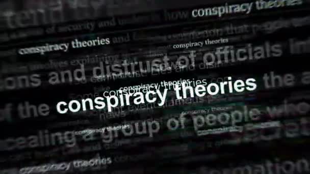 Headline News International Media Conspiracy Theories Hoax Theory Fake News — Stock video