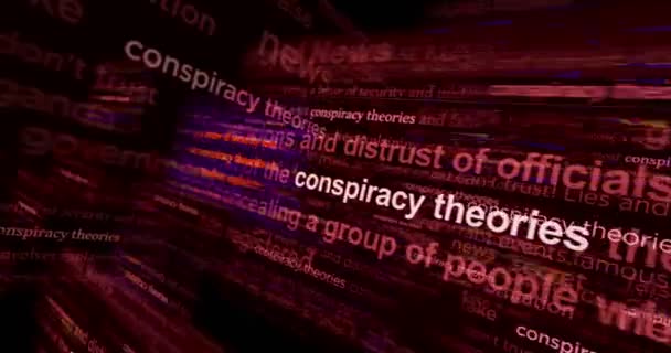 Headline News International Media Conspiracy Theories Hoax Theory Fake News — Vídeos de Stock