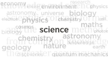 Headline news across international media with Science, education and innovation. Abstract concept of internet news titles on screens loop. Seamless and looped animation.