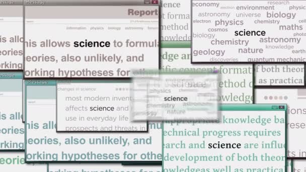 Pop Windows Science Education Innovation Computer Screen Abstract Concept News — Stock videók