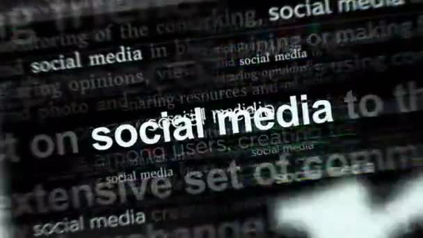 Wiadomości Mediach Międzynarodowych Mediami Społecznościowymi Osobistą Siecią Komunikacyjną Abstrakcyjna Koncepcja — Wideo stockowe