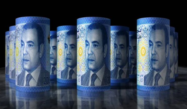 Morocco Money Moroccan Dirham Money Pack Illustration Mad Banknote Bundle — ストック写真