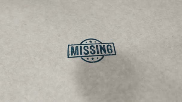 Missing Stamp Loopable Seamless Animation Hand Stamping Impact Disappeared Warning — 비디오