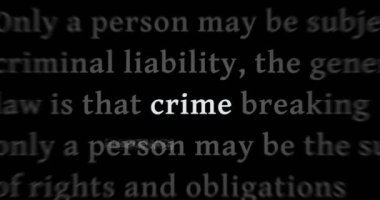 Headline news across international media with Crime, lawlessness and criminal. Abstract concept of web news titles broadcast on screens loop. Seamless and looped animation.