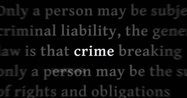 Headline News International Media Crime Lawlessness Criminal Abstract Concept Web — Video Stock