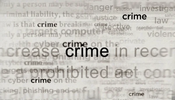 Headline News International Media Crime Lawlessness Criminal Abstract Concept News — Foto Stock