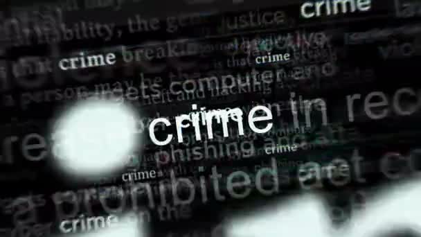 Headline News International Media Crime Lawlessness Criminal Abstract Concept News — Stock video