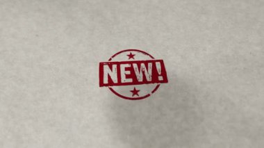 New stamp loopable and seamless animation. Hand stamping impact. Fresh offer promotion 3D rendered loop concept.