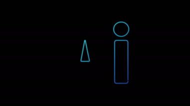 Artificial intelligence technology AI and deep learning line symbol loopable background. Cyber technology abstract concept icon seamless and loop simple animation.