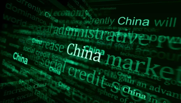 Kiemelt Hírek Nemzetközi Médiában Kínával Kínai Gazdasággal Politikával Absztrakt Koncepciója — Stock Fotó