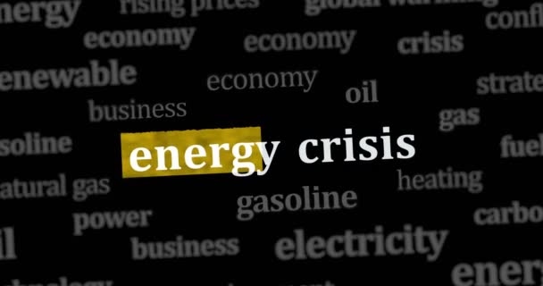 Judul Berita Seluruh Dunia Media Web Dengan Krisis Energi Kenaikan — Stok Video
