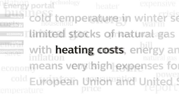 Nieuws Internationale Media Met Verwarmingskosten Crisis Energie Inflatie Stijgende Prijzen — Stockvideo