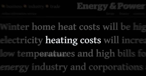 Titular Noticias Los Medios Internacionales Con Costos Calefacción Crisis Inflación — Vídeo de stock