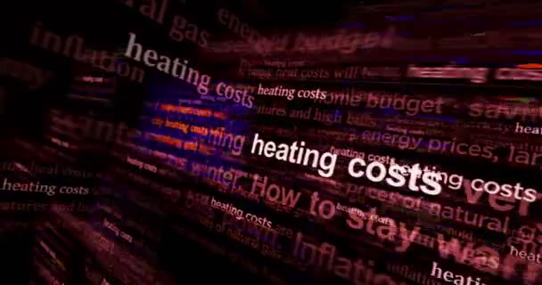 Aktuality Médiích Náklady Vytápění Krizí Energetickou Inflací Rostoucími Cenami Náklady — Stock video