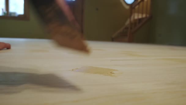 寄木細工だ 床に寄木細工を敷いた後の溝入れ — ストック動画