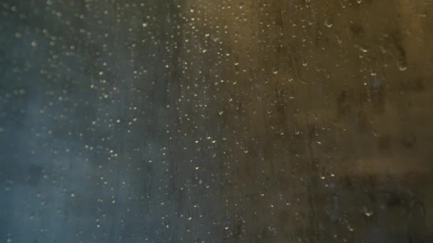 瀑布，玻璃汗水，近景 — 图库视频影像