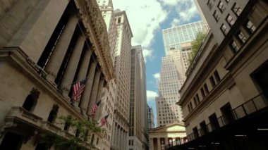 NEW YORK USA - 8 Eylül 2021 Broad Street 'ten New York Borsası