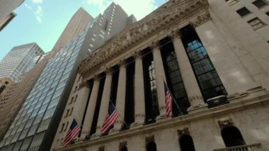 New York USA 'de. 8 Eylül 2021 Broad Street 'ten New York Borsası