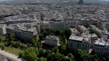 İnsansız hava aracı görüntüsü, Paris, Fransa. Yüksek kalite 4k görüntü