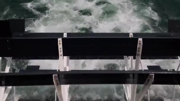 Roue Tournante Bateau Croisière Mouvement Images Haute Qualité — Video