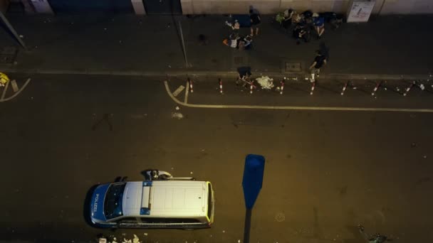 Uyuşturucu Kullandıktan Sonra Sokakta Yatan Uyuşturucu Bağımlısı Evsiz Insanlar Frankfurt — Stok video