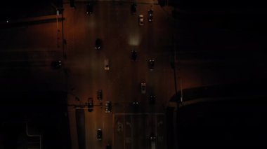 Aerial drone shot of the Highway . High quality 4k footage
