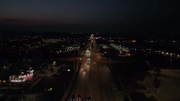 Aerial Drone Shot Highway High Quality Footage — Stok video