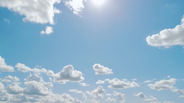 Air Plane Window View Clouds Blue Sunny Sky High Quality — Vídeo de Stock