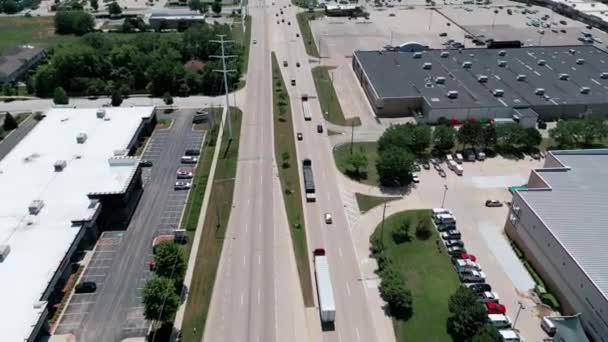 Wide Aerial Drone Shot Suburban Neighborhood High Quality Footage — Video