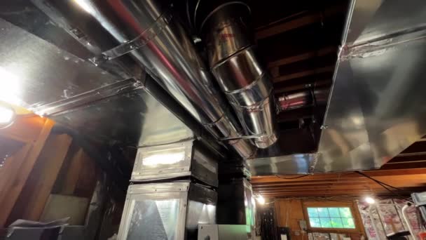 Ceiling Mounted Hvac System Insulated Air Conditioner Return Home High — Video