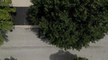 Aerial view of garbage collection for recyclable materials. High quality 4k footage