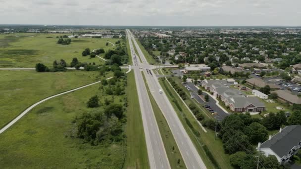 Aerial Drone Shot Highway High Quality Footage — Stockvideo